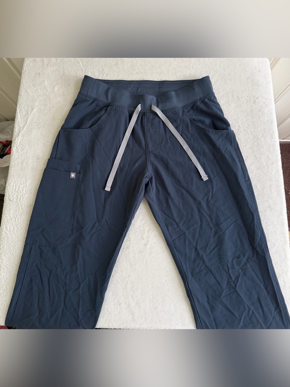 Figs Technical Collection Kade Scrub Pants Women’s Size Small Navy Blue 4 Pocket
